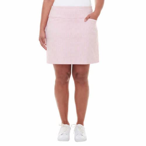 CPOTAMS.C. & CO. Ladies' Denim Skort (Coral Print, XXL)_AB