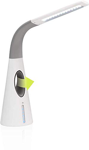 LED Desk Lamp with Bladeless Fan (White)