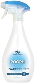 Pooph Pet Odor Eliminator, 16oz Spray - Eliminates Odors at the Molecular Level, Dogs, Cats, Freshener, Eliminator, Urine, Poop, Pee, Deodorizer, Fresh, Clean, Furniture, Potty