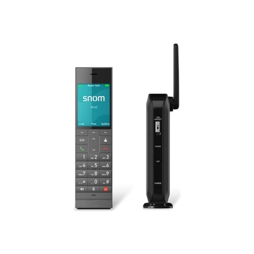 Téléphone fixe sans fil DECT Snom HM201 pour hôtellerie avec combiné antibactérien
