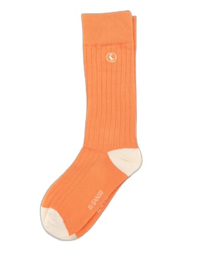 El Ganso Calcetín Algodón Canalé Naranja