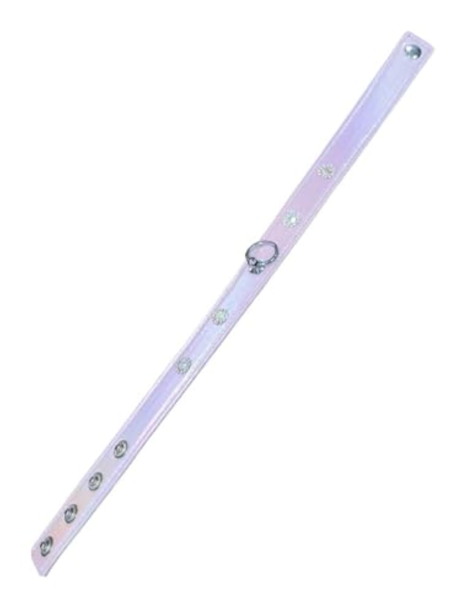 Diamante Leather Choker Necklace for Women, Adjustable