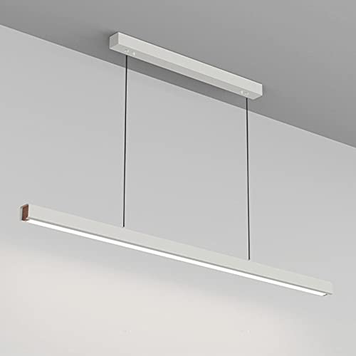 Lámpara colgante de tira larga blanca minimalista para iluminar tu comedor moderno