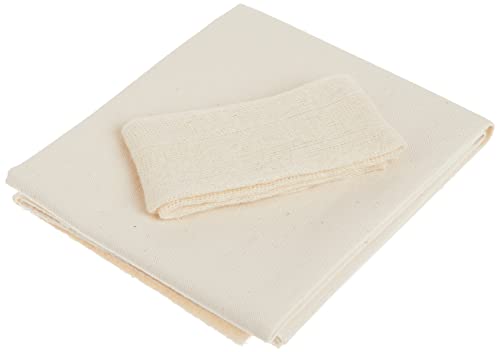 Regency Wraps Pastry Cloth & Rolling Set For Dough, 100% Cotton, Extra Large Cloth With 15" Rolling Pin Cover, 20 X 24, Natural #TOP3