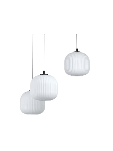 Lustre moderne d'exception en verre blanc 3 lumières GL0422 - 2