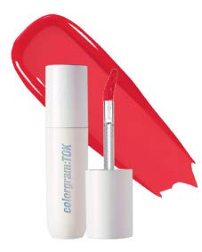COLORGRAM TOK Glow Pop Tint 4g - IZONE Girlish Makeup K-Pop Beauty, Bead Glossy Long Lasting Moisturizing Lip Stain (#4 Coral Wish)