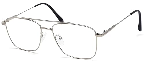 Image of Roshfort Eyewear Zero Power Blue Cut & Antiglare Computer Square Eyeglasses | Men & Women | Medium - Pack Of 1