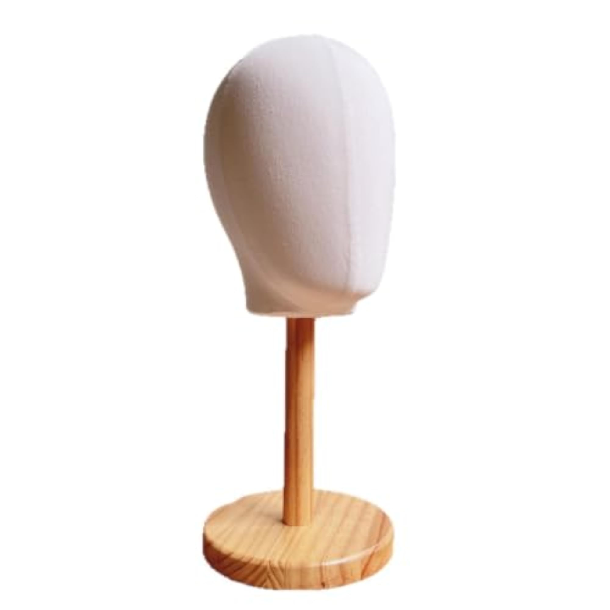 Wooden Base Head Display Stand for Hairpieces