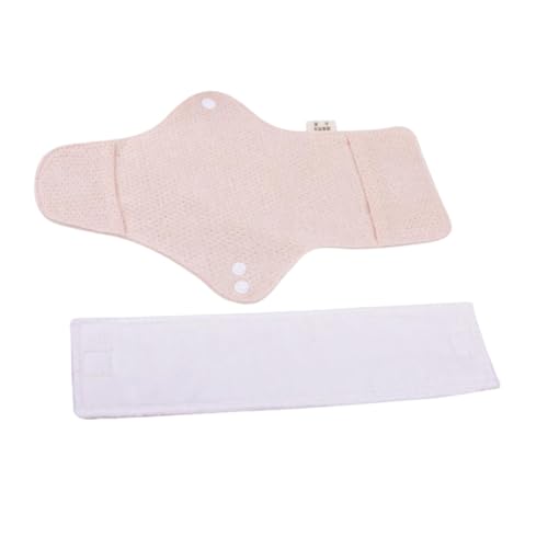 SHERCHPRY 2 Piezas Compresas Reutilizables de Algodón Absorbentes para Mujer Lavables y Portátiles para Uso Menstrual y Puerperal Protección Cómoda y Ecológica