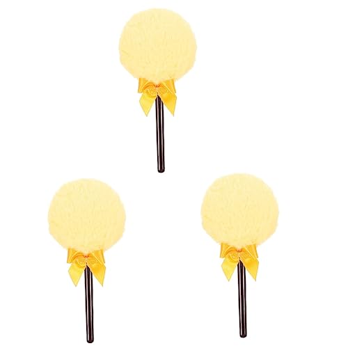 Zynphancer 3 パフ メイクツール フェイススポンジ ふわふわ 大きいパフ ロリポップシェイプ 黒色素材 お気に入りパウダーアクセサリー