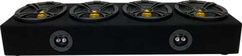Menace Audio Car Audio Midrange Enclosure 4 X 6.5 2000Watts Voicebox (Ma-Vb6525-4Y) Yellow #TOP2