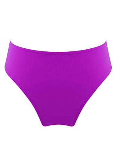 TiaoBug Bañador Braga de Bikini para Niña Braguita de Playa Ropa Interior Secado Rápido Ropa de Baño Natación 3-16 Años Morado 3-4 años