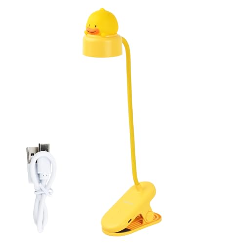 Litinliv LED Klemmlampe Bett, Leselampe Bett, 3 Helligkeiten Dimmbar Leselampe, 360&deg; Flexibel, USB Wiederaufladbare Klemmleuchte Bettlampe, Augenschutz Led Klemmleuchte f&uuml;r Studieren Arbeiten (Ente)