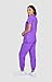 KOI | SmileyWorld Blissful Women's 3-Pocket V-Neck Scrub Top Purple Punch Medium