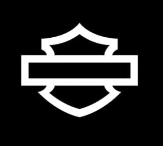 Image of Motorcycle Bar and Shield Design #1 Vinyl Decal Sticker Car Harley Moto Club Biker (Width: 5 inch, White)