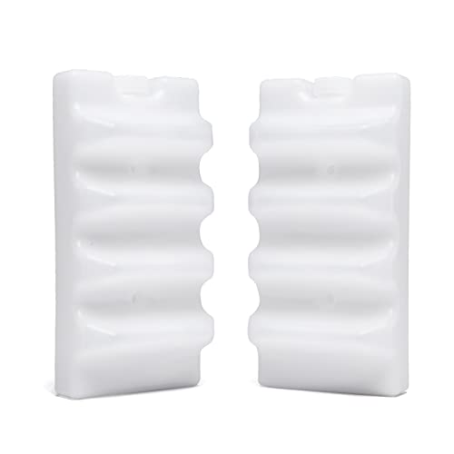 Image of Ice Packs Breastmilk Storage Freezer Reusable Packs,Reusable Curved Bottle Ice Pack for Breast Milk,Bag, Baby Bottles, Cool Cooler Bag,Breakfast, Lunch, Can Hold 2 Cans, Color White