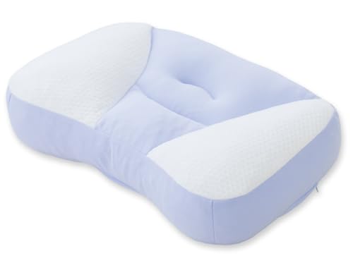 MORIPiLO(モリシタ) 枕 横向き寝 パイプ枕 (医学博士監修 横向き寝まくら) 頭の形を考えた いびき対策 パープル 約43x63x8cm 417979