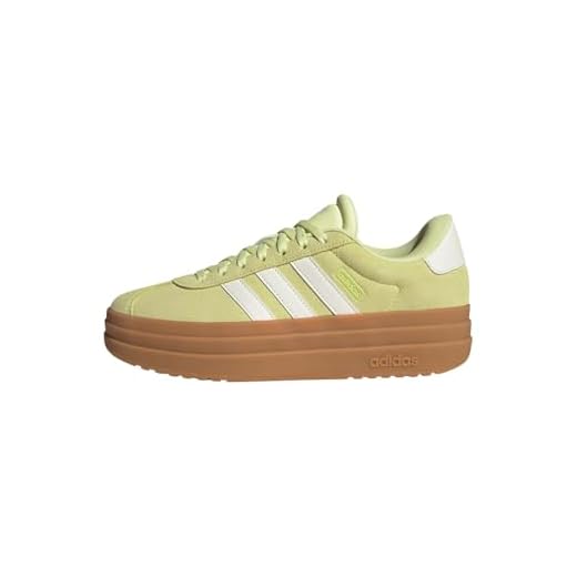 adidas VL Court Bold Shoes, Zapatos Mujer, Ice Yellow/Off White/Lucid Lemon, 39 1/3 EU