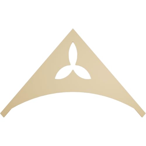 60"W x 35"H x 1 1/2"P (14/12) Pitch Naple Signature Urethane Gable Pediment, Primed Tan