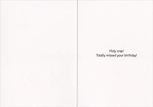 Designer Greetings Woman Pouring Water Pitcher and Missing Cup Funny/Humorous Belated Birthday Card