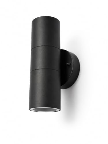 Image of Outdoor Up Down GU10 Wall Light IP65 Waterproof Mains Powered Black