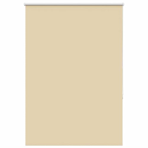 vidaXL Verdunkelungsrollo Beige 100x130cm Stoffbreite 95,7cm Polyester, Rollo, Klemmfix, Thermorollo, Verdunklungsrollo, Klemmrollo, Fensterrollo