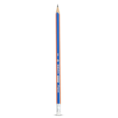 Image of Maped Wood Free & Pre-Sharpened Pencils- 5Box Combo|50Pcs Rubber Tip Pencils With 5 Free Sharpeners|Triangular Shape For Easy Grip|Soft And Extra Dark||Useful For Writing & Sketching, Ink Color-Black