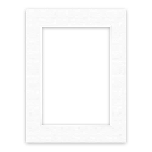 nielsen Conservation Passepartout 2,2 mm, tamaño exterior 30x40 cm para cuadros DIN A4, blanco polar con estructura