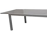 DEGAMO Ausziehtisch Marina XL, 180/240x100cm, Aluminium Silber + Glas grau - 5