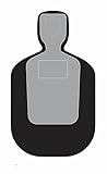 TQ-19 Shooting Paper Target, Law Enforcement Training & Qualification, Paper Practice Targets for Pistol & Handgun Training (Black, 100 Target Pack)