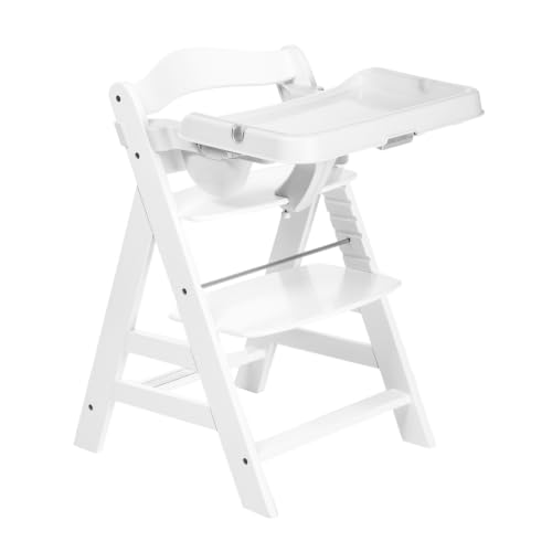 Image of hauck Alpha+ Grow Along Booster High Chair with Tray Table, White