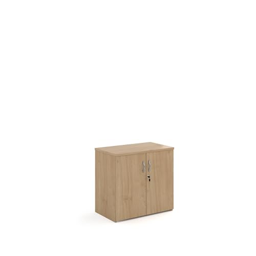 Image of Mr Office Universal double door cupboard 740mm high with 1 shelf, Kendal Oak
