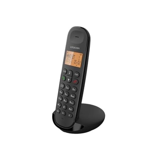 Logicom ILOA 100 Téléphone Fixe sans Fil sans Répondeur - Solo - Téléphones analogiques et dect - Noir