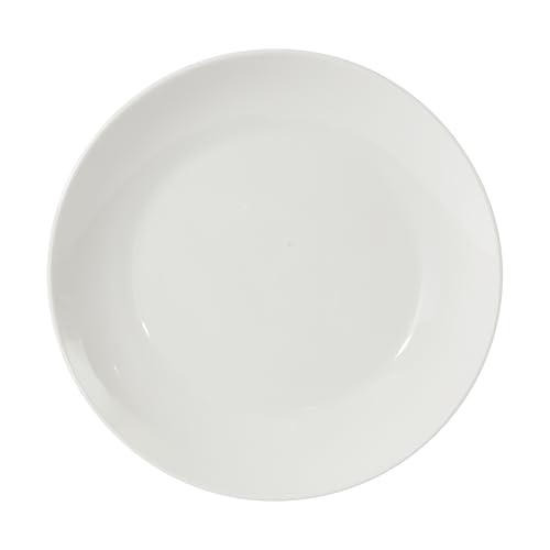 Image of Gibson Home Summit View 17-Piece Porcelain Plates and Bowls Set W /Metal Rack - Plates, Bowls & Mugs Dinnerware Set for 4 - White