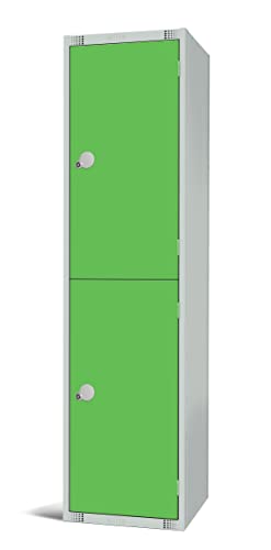 Image of The Products Store Two Door Compartment Locker - School Work Storage Locker 1800mm H x 450mm W x 450mm D - GREEN