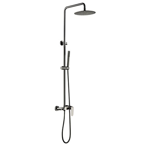 Tête de douche effet pluie gris chaud pour transformer votre salle de bain en spa privé