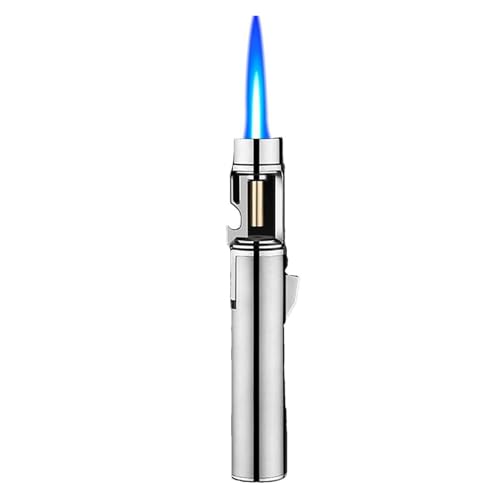 Encendedor de antorcha de Butano, encendedor de vela, resistente al viento, tamaño de llama ajustable, recargable, apto para acampar al aire libre (1 pieza)