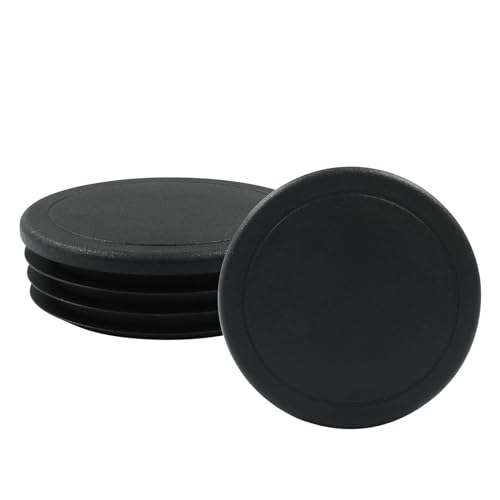 Image of 8 Pcs 2-1 /2 inch Round Plastic Plugs Insert Chair End Caps Black End Caps for Tubing, Chair Legs