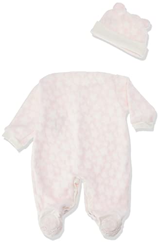 Kit Pijama e Gorro, Zip, Estampado Rosa