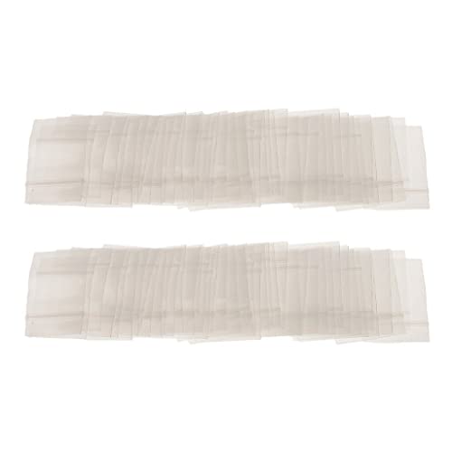 Small Resealable Poly Bags Reclosable Plastic Bags Zip Bags, Clear, 4 Mil, Pack of 100 (1