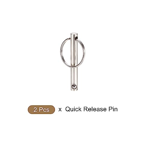 METALLIXITY Schnellverschluss Stifte (6mmx50mm) 2Stk Karbonstahl Ziehbolzen - für Schiffbau Schiffsausrüster Boot Oben