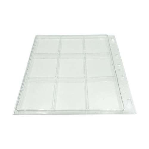 Hoja transparente para almacenamiento de monedas 9 compartimentos miniatura 2