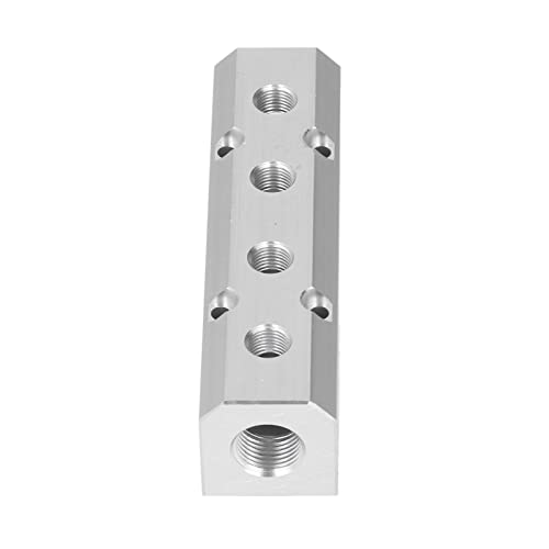 Bloque de colector de aire G1/2 a G1/4 de aluminio para sistemas de tuberías 7