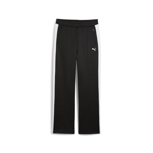Pantalon décontracté T7 Puma pour femme noir coupe droite confortable