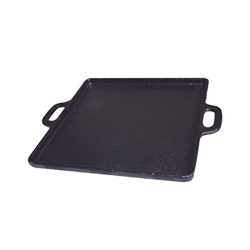 Bifeteira de Ferro Fundido Lisa Quadrada Alça Ferro 20cm, Rig Fundidos