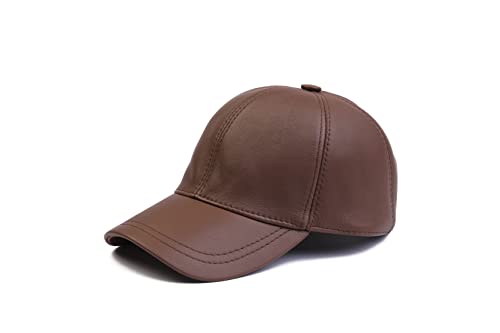 Image of Genuine Leather Unisex Baseball Cap