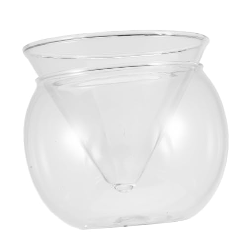 Luxshiny Stemless Martini Glasses with Chiller: Cocktail Glass Set with Cavier Server Bowl Ice Chilled Serving Bowl with Ice Holder for Martini Wine Chiller