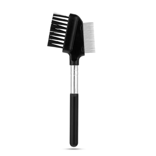Metal Eyelash Comb Eyelash Separator Tool Travel Eyebrow Brush Comb Short Portable Eyelashes Brush 2 in 1 Travel Portable Eye Makeup Brushes, Beauty Cosmetic Tool