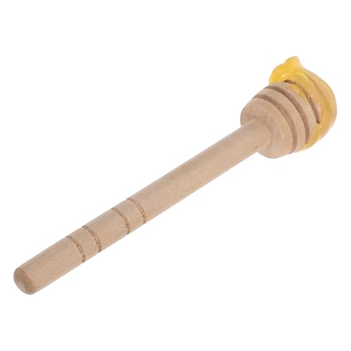 Artibetter Palito Dispensador de Miel de Madera 10 Cm, Varita Agitadora Multifuncional para Miel, Mermelada y Vino, Utensilio para Servir en Cocina y Mesa, 1 Unidad Reutilizable