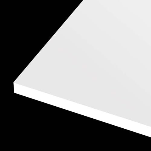 Image of SINJEUN 6 Pack 12 x 12 Inch White Acrylic Sheet, 1 /8 Inch Thick Acrylic Cast Plexiglass Board Plexiglass Panels for Craft, Signs, Painting, Photography Background, Display Stand